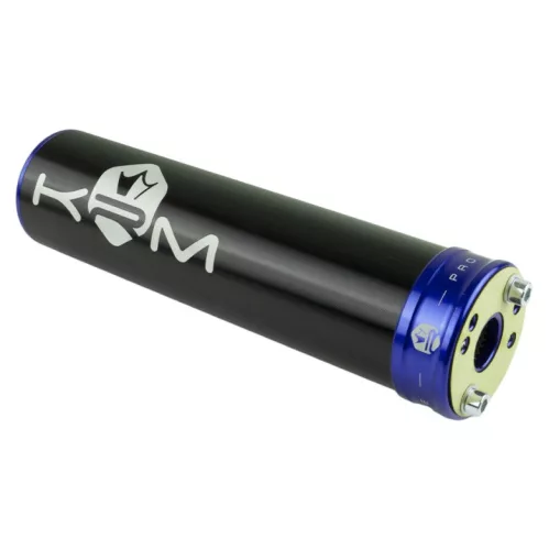 Kipufogó dobvég, KRM PRO RIDE, ALU, fekete, sötétkék, 50-70CC