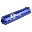 Kipufogóvég, KRM PRO RIDE, alu, sötétkék, 70-90CC