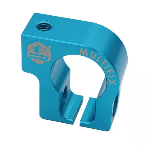 Kipufogó rögzítő bilincs, MULTIFIX, KRM PRO RIDE, CNC, világoskék