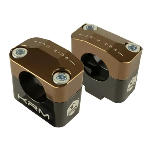 Kormány adapter, 22MM / 28,6MM, KRM PRO RIDE, alu, CNC, fekete, barna, univerzális