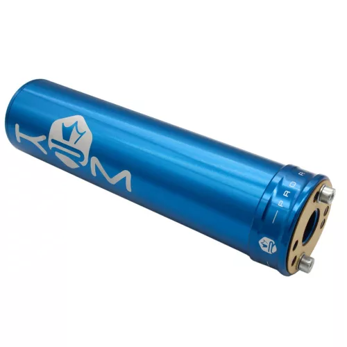 Kipufogóvég, KRM PRO RIDE, alu, kék, 50-70CC