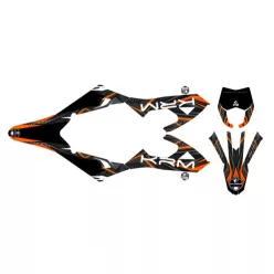   Matricák, KRM PRO RIDE, fekete-narancs, RIEJU MRT V2, 2022 utáni készlet