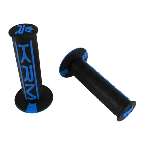 Gázmarkolat, fekete-kék, KRM PRO RIDE szett