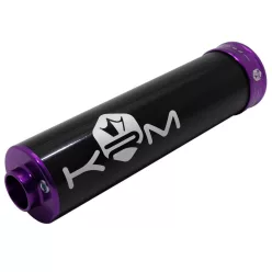 Kipufogó dobvég, KRM PRO RIDE, ALU, fekete, lila, 50-70CC
