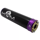 Kipufogó dobvég, KRM PRO RIDE, ALU, fekete, lila, 50-70CC
