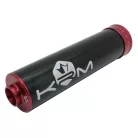 Kipufogó dobvég, KRM PRO RIDE, ALU, fekete, piros, 90-110CC