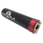 Kipufogó dobvég, KRM PRO RIDE, ALU, fekete, piros, 90-110CC