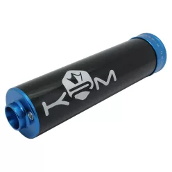 Kipufogó dobvég, KRM PRO RIDE, ALU, fekete, kék, 90-110CC