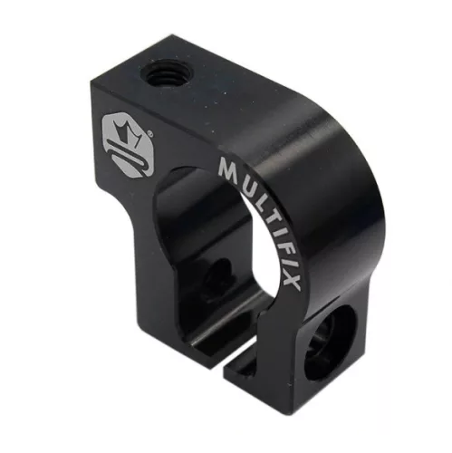 Kipufogó rögzítő bilincs, MULTIFIX, KRM PRO RIDE, CNC, fekete