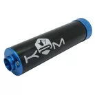 Kipufogó dobvég, KRM PRO RIDE, ALU, fekete, kék, 50-70CC