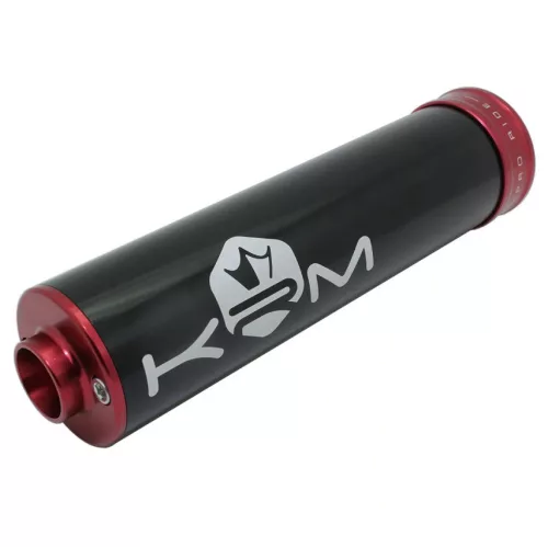Kipufogó dobvég, KRM PRO RIDE, ALU, fekete, piros, 50-70CC