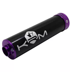 Kipufogó dobvég, KRM PRO RIDE, ALU, fekete, lila, 70-90CC