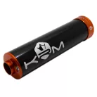 Kipufogó dobvég, KRM PRO RIDE, ALU, fekete, narancssárga, 90-110CC