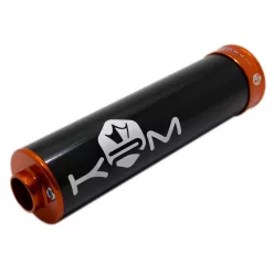   Kipufogó dobvég, KRM PRO RIDE, ALU, fekete, narancssárga, 90-110CC