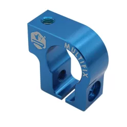   Kipufogó rögzítő bilincs, MULTIFIX, KRM PRO RIDE, CNC, kék
