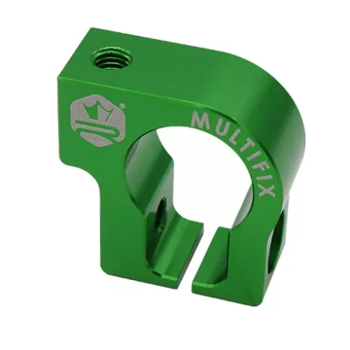 Kipufogó rögzítő bilincs, MULTIFIX, KRM PRO RIDE, CNC, zöld
