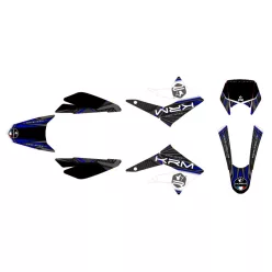   Matricák, KRM PRO RIDE, fekete-kék, DERBI DRD X-TREME / GILERA SM 2011-2017 készlet