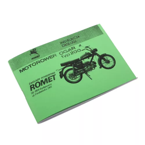 Használati útmutató, ROMET OGAR 200 PL