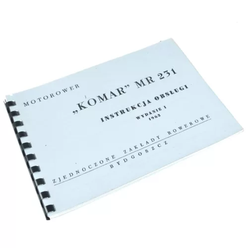 Használati útmutató, ROMET KOMAR 231 PL