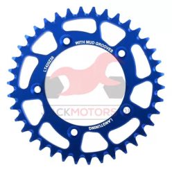   Hátsó lánckerék, 38T, alu, kék - Simson S53 "420," Lang Tuning